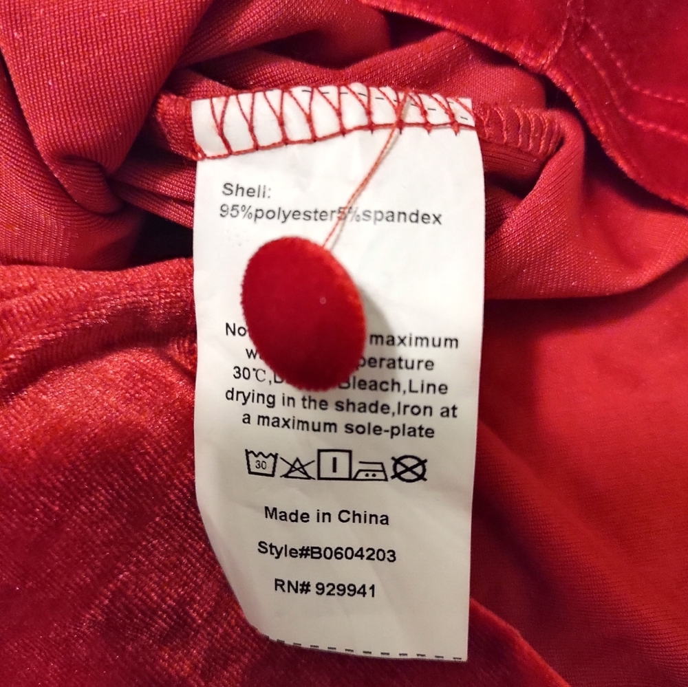 Suzanne Betro Red Crushed Velvet Dress Small Long Sleeved Loop hole buttons NWT - Picture 7 of 10